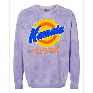 Funny Kamala Removes Stubborn Orange Stains Colorblast Crewneck Sweatshirt