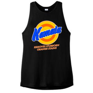 Funny Kamala Removes Stubborn Orange Stains Ladies PosiCharge Tri-Blend Wicking Tank