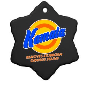 Funny Kamala Removes Stubborn Orange Stains Ceramic Star Ornament