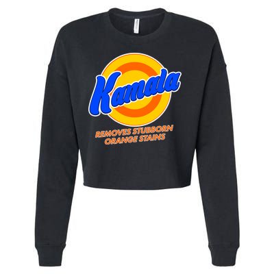 Funny Kamala Removes Stubborn Orange Stains Cropped Pullover Crew
