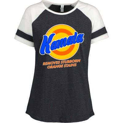 Funny Kamala Removes Stubborn Orange Stains Enza Ladies Jersey Colorblock Tee