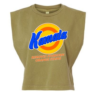 Funny Kamala Removes Stubborn Orange Stains Garment-Dyed Women's Muscle Tee