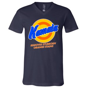 Funny Kamala Removes Stubborn Orange Stains V-Neck T-Shirt