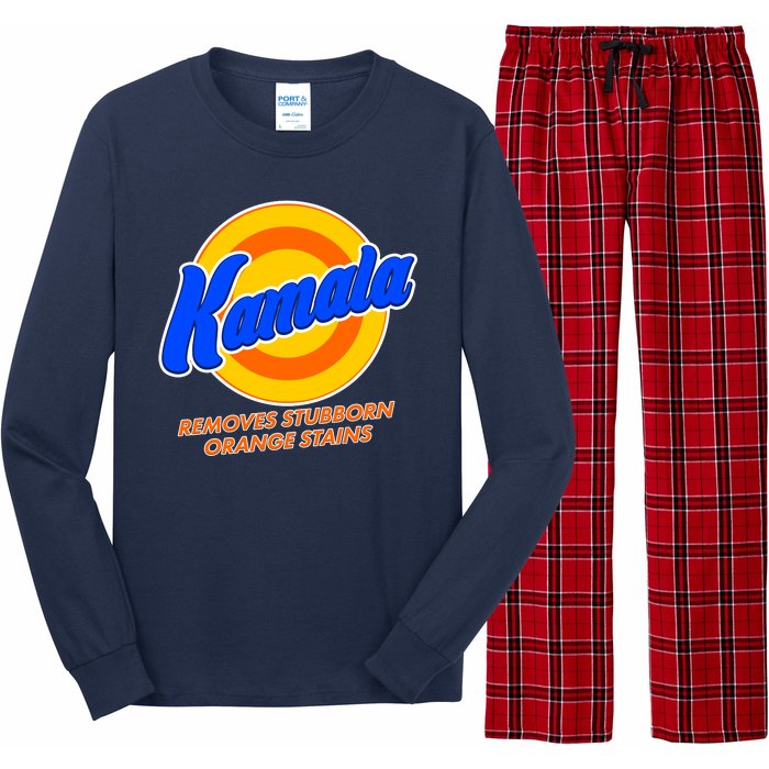 Funny Kamala Removes Stubborn Orange Stains Long Sleeve Pajama Set