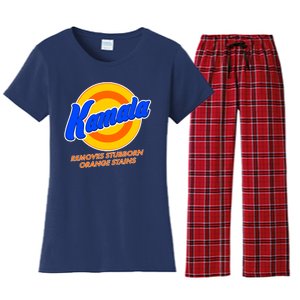 Funny Kamala Removes Stubborn Orange Stains Women's Flannel Pajama Set