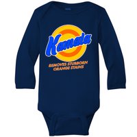 Funny Kamala Removes Stubborn Orange Stains Baby Long Sleeve Bodysuit