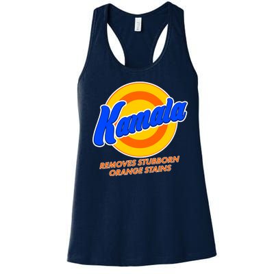 Funny Kamala Removes Stubborn Orange Stains Women's Racerback Tank