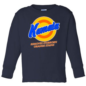 Funny Kamala Removes Stubborn Orange Stains Toddler Long Sleeve Shirt