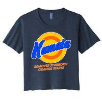 Funny Kamala Removes Stubborn Orange Stains Women's Crop Top Tee