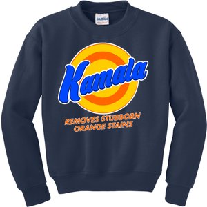 Funny Kamala Removes Stubborn Orange Stains Kids Sweatshirt