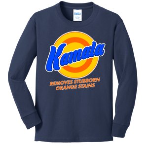 Funny Kamala Removes Stubborn Orange Stains Kids Long Sleeve Shirt