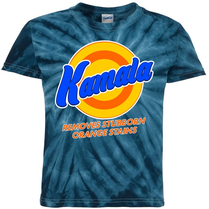 Funny Kamala Removes Stubborn Orange Stains Kids Tie-Dye T-Shirt