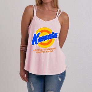 Funny Kamala Removes Stubborn Orange Stains Women's Strappy Tank