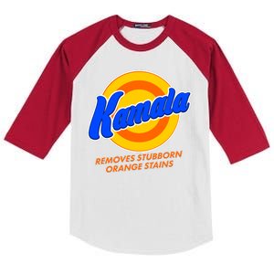 Funny Kamala Removes Stubborn Orange Stains Kids Colorblock Raglan Jersey