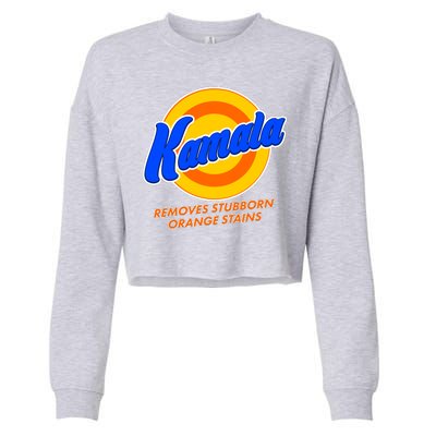 Funny Kamala Removes Stubborn Orange Stains Cropped Pullover Crew