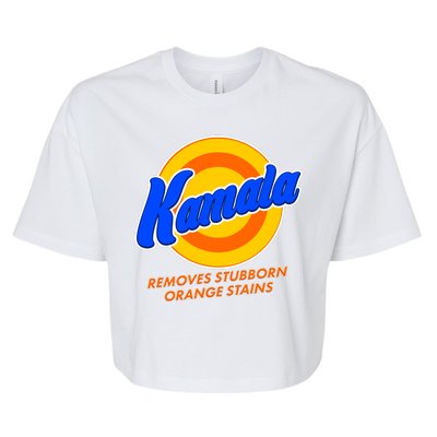 Funny Kamala Removes Stubborn Orange Stains Bella+Canvas Jersey Crop Tee