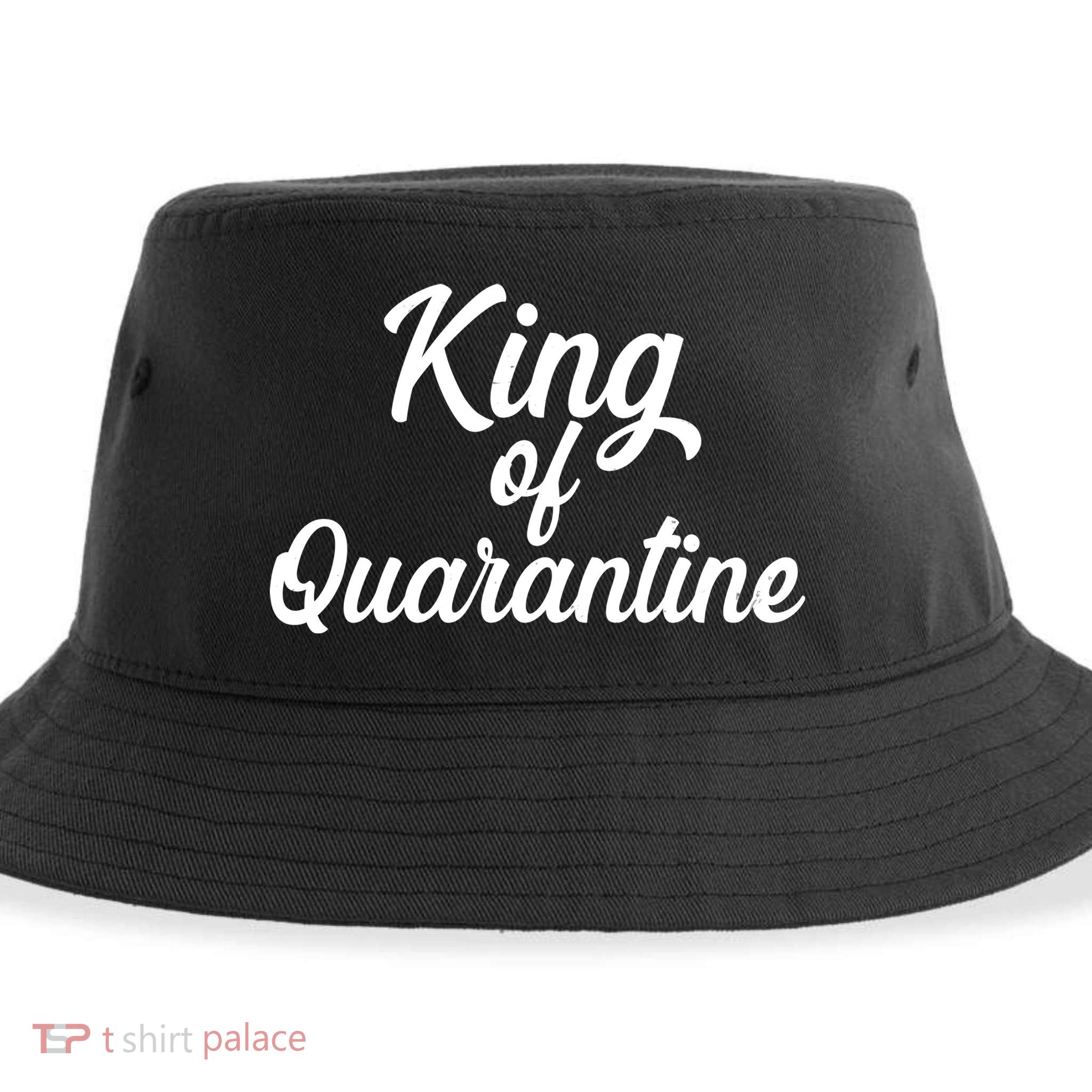 Funny King Of Quarantine Sustainable Bucket Hat