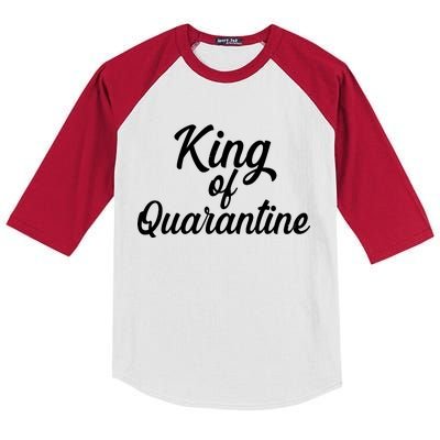 Funny King Of Quarantine Kids Colorblock Raglan Jersey