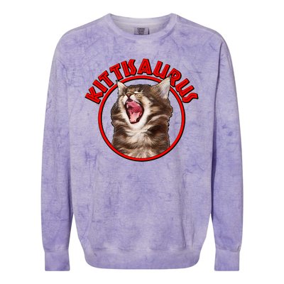 Funny Kittisaurus  Colorblast Crewneck Sweatshirt