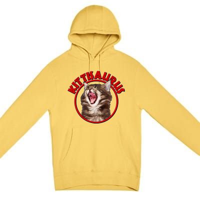 Funny Kittisaurus  Premium Pullover Hoodie