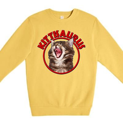 Funny Kittisaurus  Premium Crewneck Sweatshirt