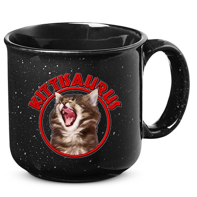 Funny Kittisaurus  15oz Campfire Ceramic Mug