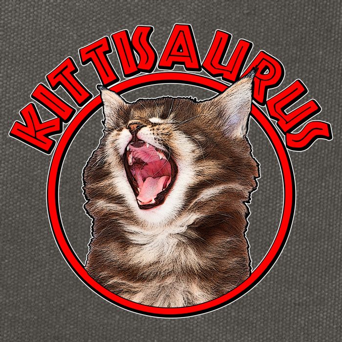 Funny Kittisaurus  Cotton Canvas Backpack