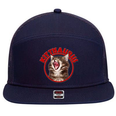 Funny Kittisaurus  7 Panel Mesh Trucker Snapback Hat