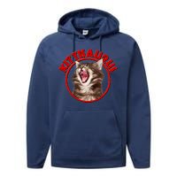 Funny Kittisaurus  Performance Fleece Hoodie