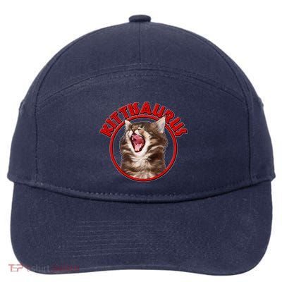 Funny Kittisaurus  7-Panel Snapback Hat