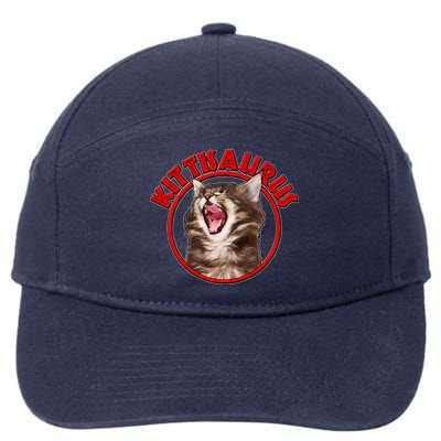 Funny Kittisaurus  7-Panel Snapback Hat