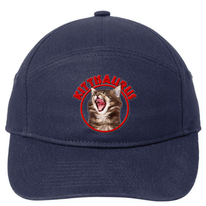 Funny Kittisaurus  7-Panel Snapback Hat