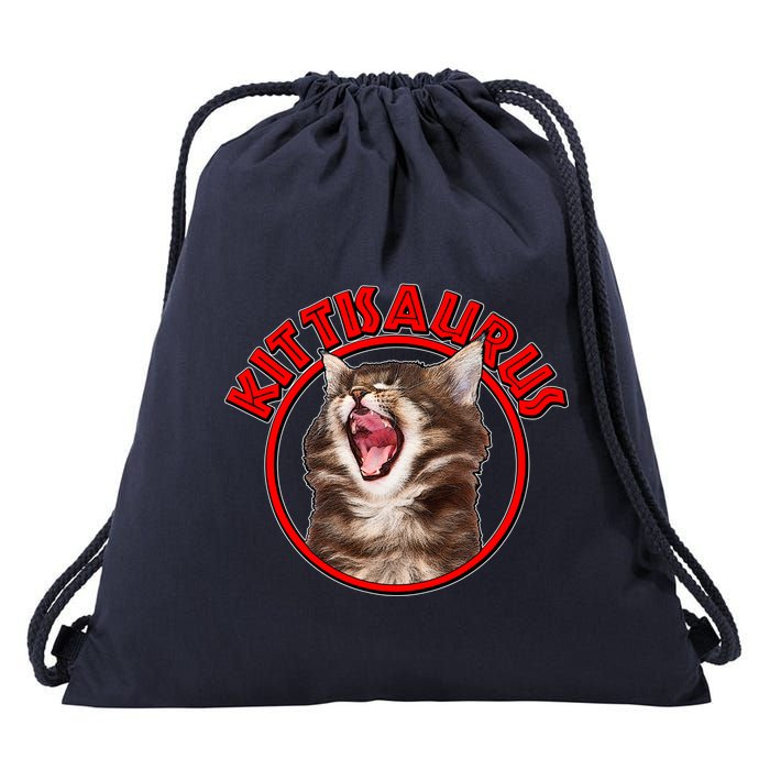 Funny Kittisaurus  Drawstring Bag