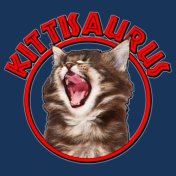 Funny Kittisaurus  Drawstring Bag