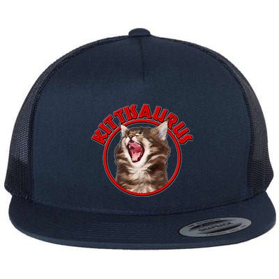 Funny Kittisaurus  Flatbill Hat