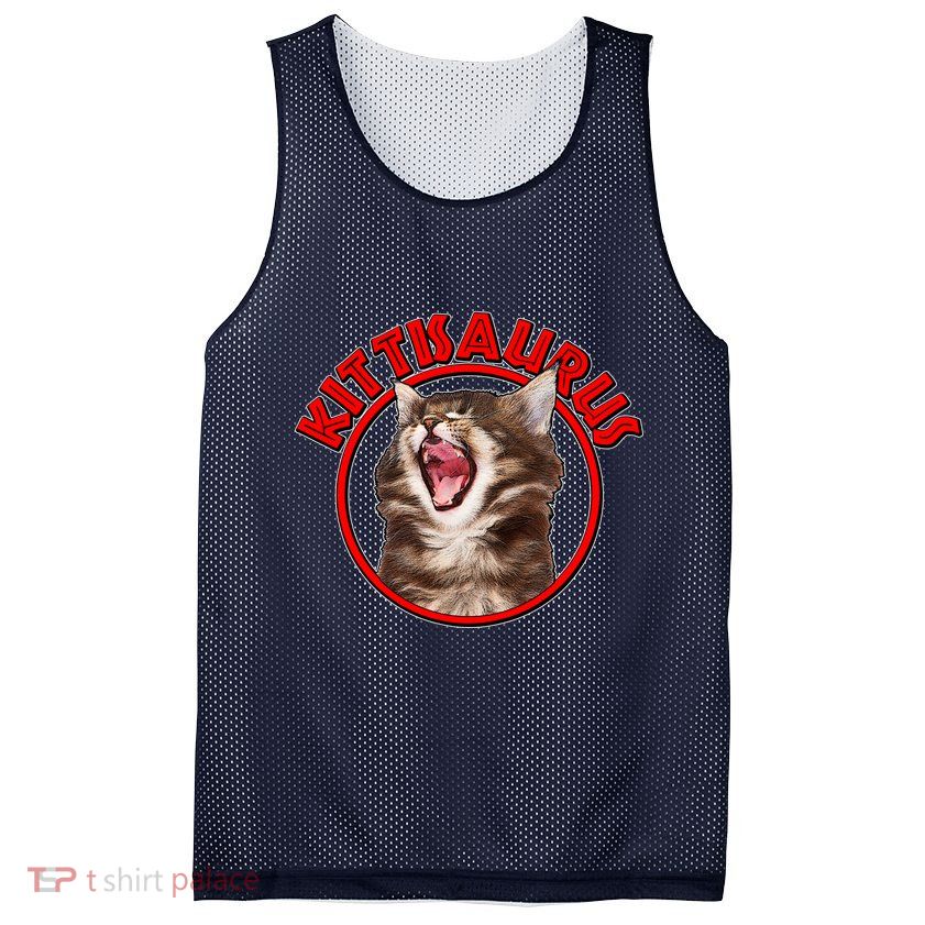 Funny Kittisaurus  Mesh Reversible Basketball Jersey Tank