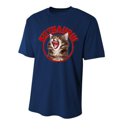 Funny Kittisaurus  Performance Sprint T-Shirt