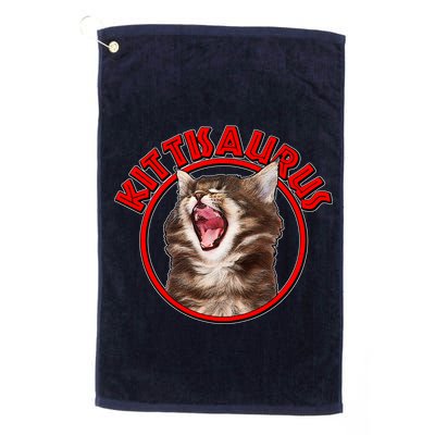 Funny Kittisaurus  Golf Towel