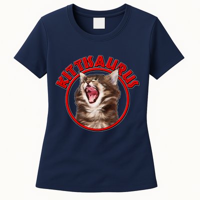 Funny Kittisaurus  Womens T-Shirt