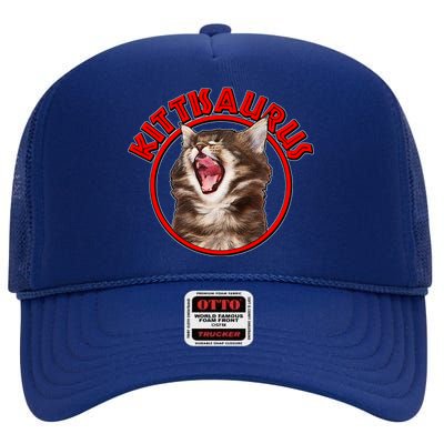 Funny Kittisaurus  High Crown Mesh Back Trucker Hat