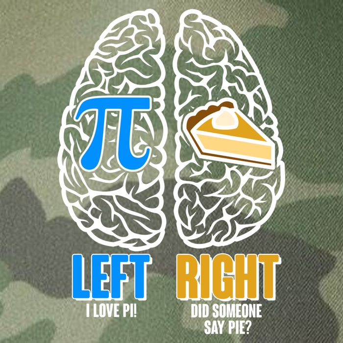 Funny Left Right Brain Pi Pie Legacy Tie Dye Trucker Hat