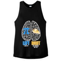 Funny Left Right Brain Pi Pie Ladies PosiCharge Tri-Blend Wicking Tank
