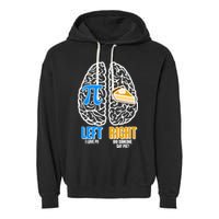 Funny Left Right Brain Pi Pie Garment-Dyed Fleece Hoodie