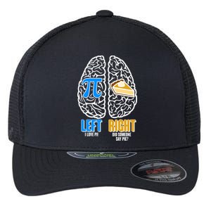 Funny Left Right Brain Pi Pie Flexfit Unipanel Trucker Cap