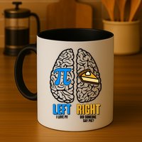 Funny Left Right Brain Pi Pie Mug