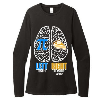 Funny Left Right Brain Pi Pie Womens CVC Long Sleeve Shirt