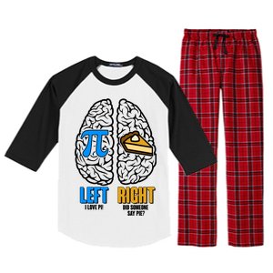 Funny Left Right Brain Pi Pie Raglan Sleeve Pajama Set