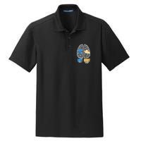 Funny Left Right Brain Pi Pie Dry Zone Grid Polo