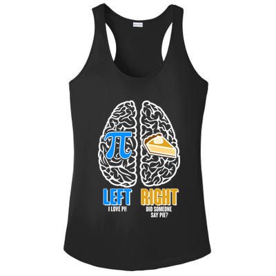 Funny Left Right Brain Pi Pie Ladies PosiCharge Competitor Racerback Tank