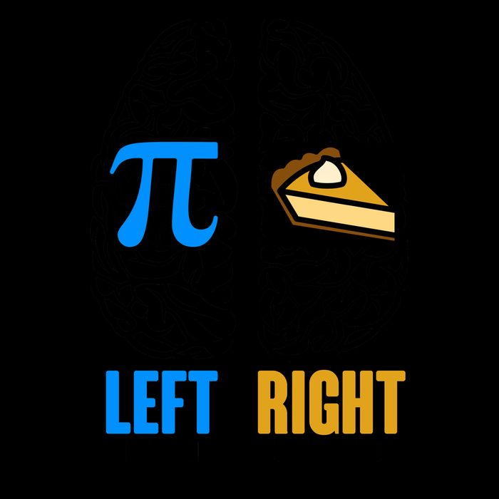 Funny Left Right Brain Pi Pie 16oz Travel Tumbler